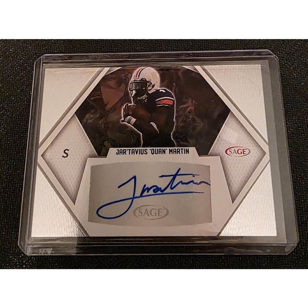Sage Jartavius Quan Martin Signed Autograph A-JQM Football Card